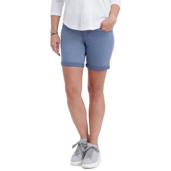 Democracy Women's "Ab"solution 7" Inseam Twill Colored Shorts Flint Size 8 NWT - Picture 1 of 6